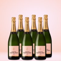 Champagne Castelnau Champagner Castelnau Brut Rosé 6er Vorratspaket