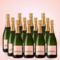 Champagne Castelnau Champagner Castelnau Brut Rosé 12er Vorratspaket