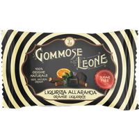 Pastiglie Leone Zuckerfreie Gummibonbons mit Orangen/Lakritz Geschmack 35g
