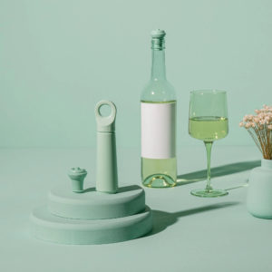 Alternative view of Vacu Vin Wein-Vakuumpumpe Loop jade + Stopfen