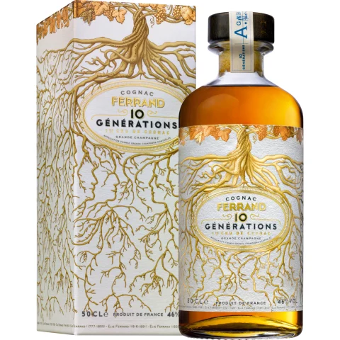 Cognac Pierre Ferrand 10 Générations, 1er Cru Grande Champagne, 0,5 L, 46% Vol., in Etui, Cognac, Spirituosen