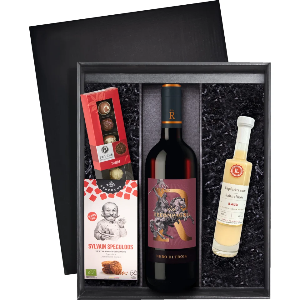 Winter Time, Geschenkbox mit winterlichen Köstlichkeiten, Präsente