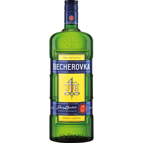 Becherovka Kräuterlikör, 1,0 L, 38% Vol., Spirituosen