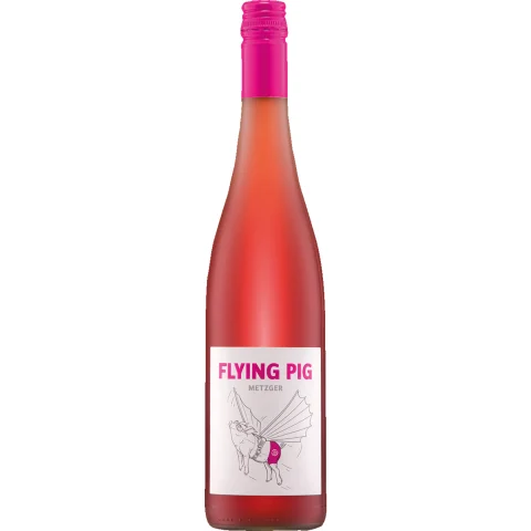 Flying Pig Rosé, Perlwein mit zugesetzter Kohlensäure, Deutscher Tafelwein, Perlwein / Secco