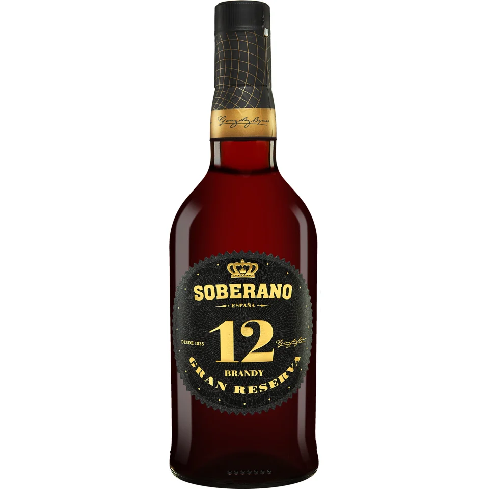 Brandy González Byass »Soberano« 12 Jahre - 0,7 L. Gran Reserva 0.7L 38% Vol. Brandy aus Spanien