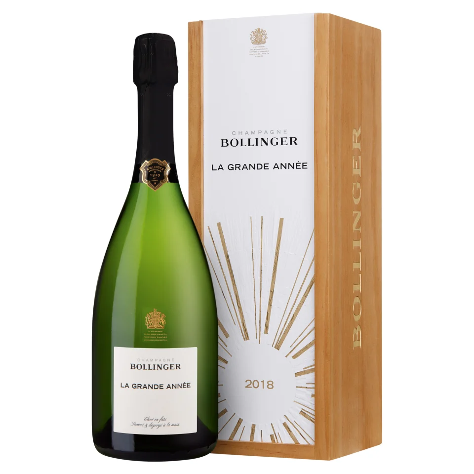 Champagne Bollinger La Grande Année, Brut, Champagne AC, Holzkiste, Champagne, 2018, Schaumwein