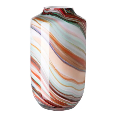 Glasvase Sancho, Mehrfarbig, H 27 cm, B 18,5 cm, Accessoires
