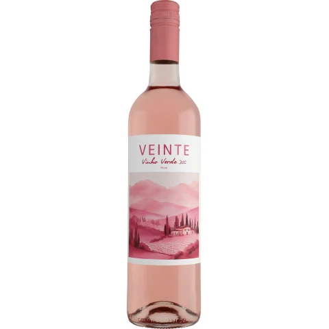 Veinte Vinho Verde Rosé 2025 0.75L 9% Vol. Roséwein Halbtrocken aus Spanien