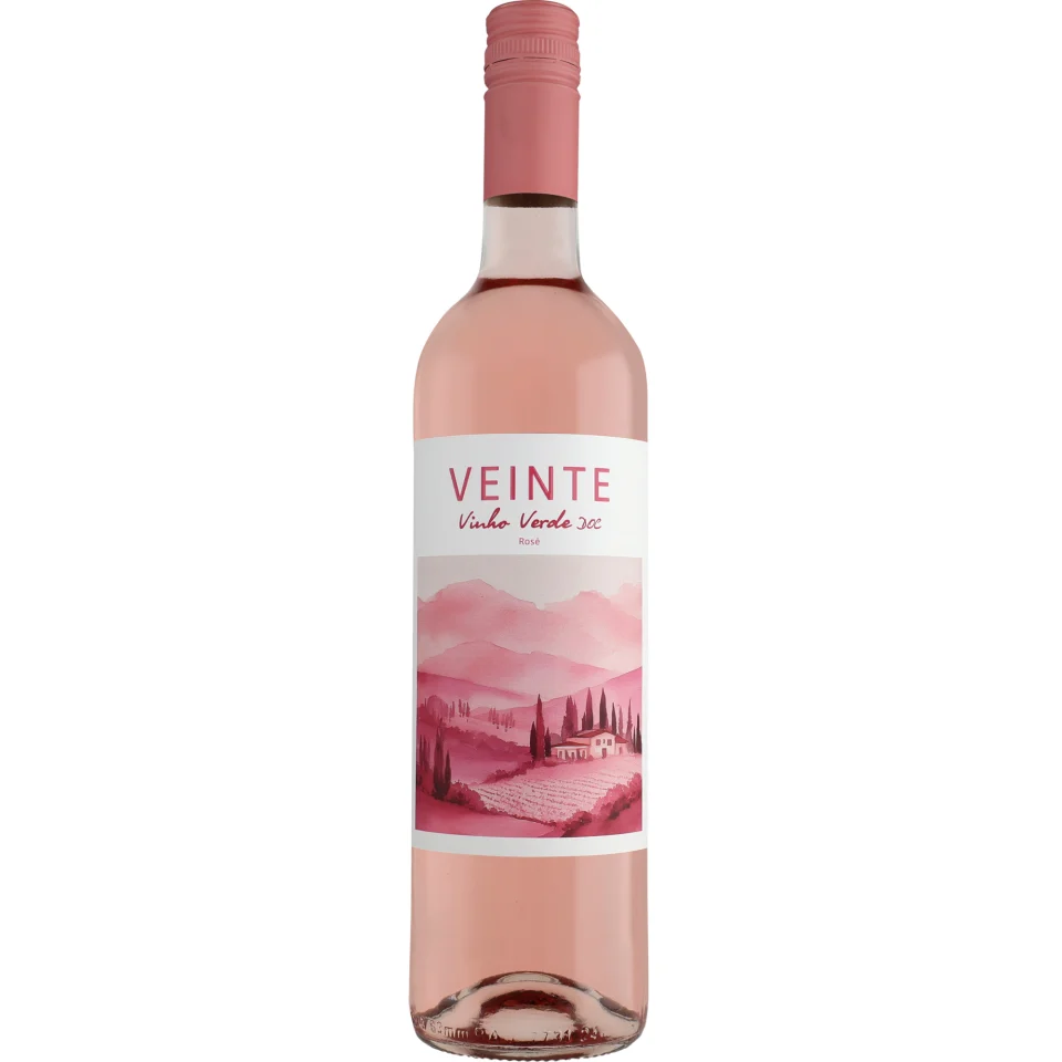 Veinte Vinho Verde Rosé 2025 0.75L 9% Vol. Roséwein Halbtrocken aus Spanien
