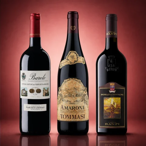 Vinolisa Selezione Die drei großen Roten Italiens - Amarone della Valpolicella Classico, Brunello di Montalcino, Barolo