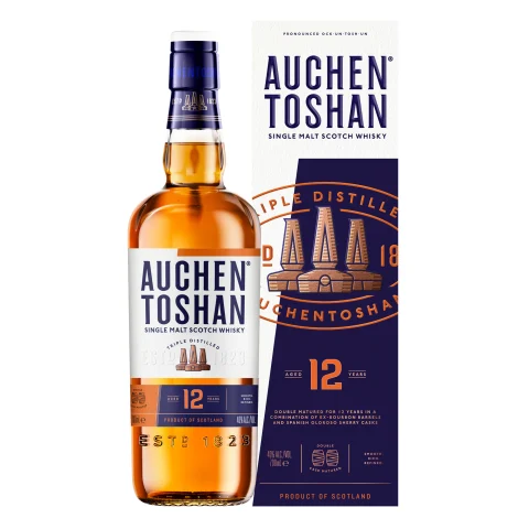 Auchentoshan 12 Years Single Malt Scotch Whisky, Triple Distilled, 0,7 L, 40% Vol., Schottland, Spirituosen