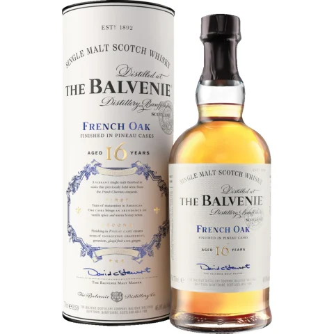 Balvenie 16 Yo French Oak Single Malt Whisky, 47,6 % vol. 0,7 L, Schottland, Spirituosen