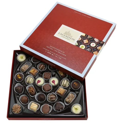 Trüffel- & Pralinen-Auslese Lauensteiner Klassik, Alkoholfrei 400g, in eigenem Umkarton, Präsente
