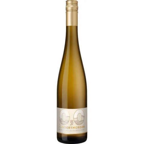 0,0 by Hundertmorgen Riesling, Alkoholfreier Wein, Food