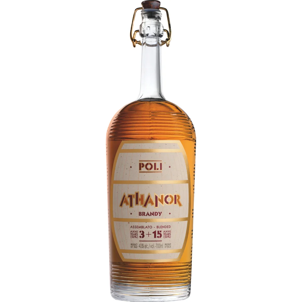 Poli Athanor Brandy blend, 0,7 L, 40 % Vol., Geschenkverpackung, Venetien, Spirituosen