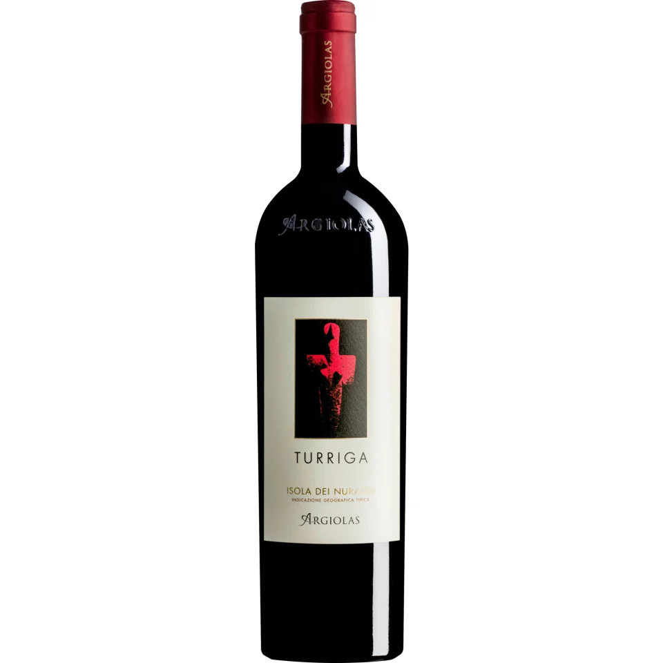 Argiolas Turriga Isola dei Nuraghi Rosso, Isola dei Nuraghi IGP, Sardinien, 2021, Rotwein