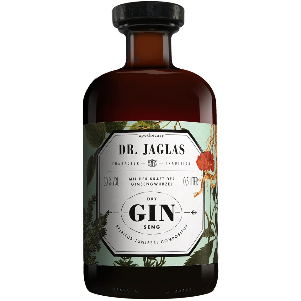 Dr. Jaglas Dry Gin-Seng Gin - 0,5 L. 0.5L 50% Vol. aus Deutschland