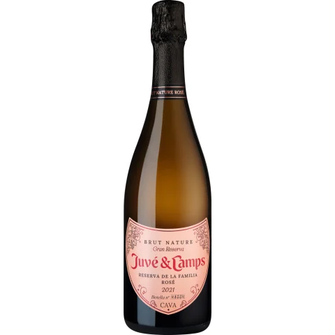Juvé & Camps Reserva de la Fam. Rosé Gran Reserva, Brut Nature, Cava DO in Geschenkverpackung, Katalonien, 2021, Schaumwein