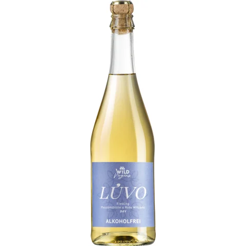 Wild Lúvo Riesling Passionsblüte, Alkoholfreier Aperitif, 0,75 L, Food
